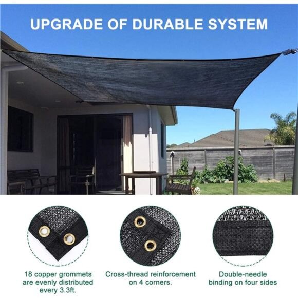 Garden 40% Shade Cloth, Resistant Sun Shade Net 10x20FT Mesh Tarp with HDPE - Picture 4 of 8